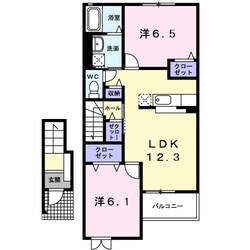 シャンプワールヒルズＡ棟の物件間取画像